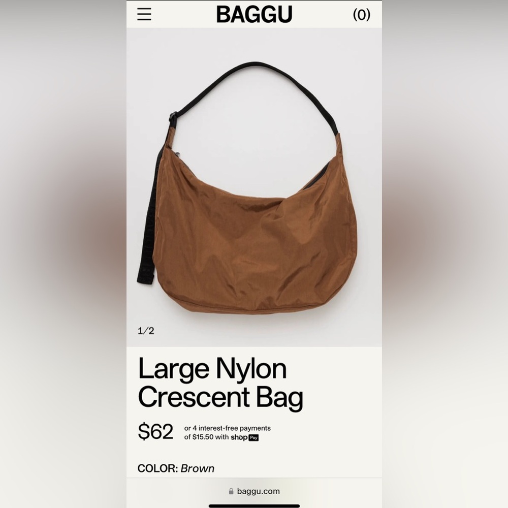 BAGGU Large Nylon Crossbody Bag